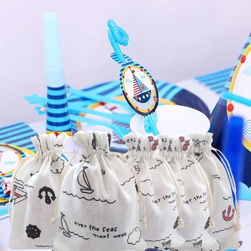 Miniatura 4 de RIGHTA TECH Bolsas de regalo náutico, bolsas de regalo náutico, bolsa de regalo con cordón, anclajes náuticos, bolsa de regalo para boda, fiesta