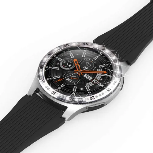 Miniatura 5 de FitTurn Anillo de bisel compatible con Samsung Galaxy Watch 4 Classic de 1.811 pulgadas/Galaxy Watch 1.811 pulgadas/Gear S3 Frontier & plateado
