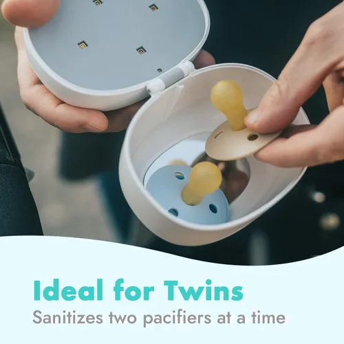 Miniatura 5 de Papablic Desinfectante portátil para chupete, estuche desinfectante con luz UV sobre la marcha para la salud del bebé, mini caja desinfectante