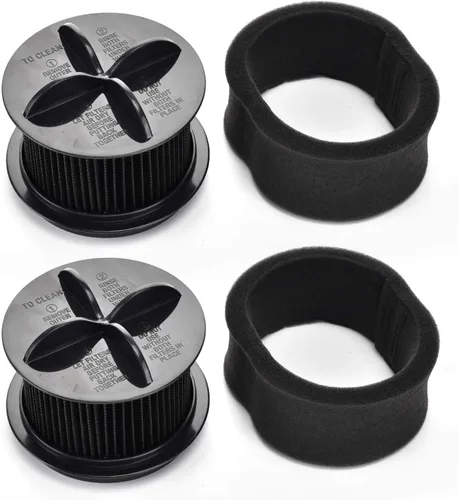 Paquete de 2 filtros de repuesto compatibles con Bissell Style 9, 10, 12 Power Force & Helix Turbo Hepa y juego de filtros de espuma Bissell
