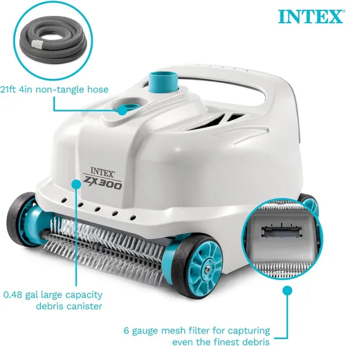 Miniatura 6 de INTEX 28007E ZX50 Aspiradora Automática de Piscina por Succión Sobre la Superficie: Para Piscinas Más Pequeñas – Limpia el Suelo de la Piscina
