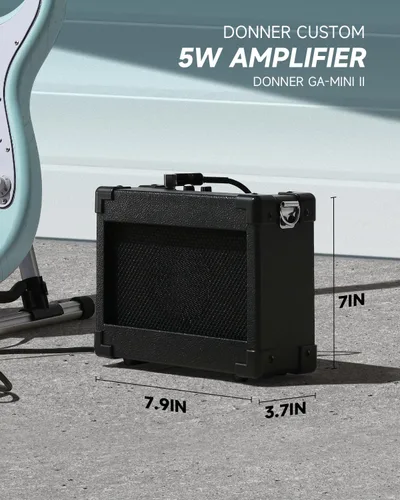 Miniatura 6 de DONNER DST-80 - Juego de guitarra eléctrica para principiantes de 39 pulgadas con amplificador, pastilla clásica SSS completa con estuche, afinador