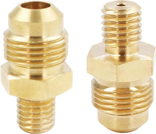 MENSI Pulverizador de boquilla de chorro de gas propano de latón, orificio de 0.0772 pulgadas (0.0772 pulgadas) con destello macho de 3/8 pulgadas y