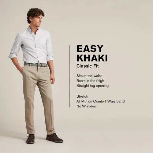 Miniatura 3 de Dockers - Pantalones caquis de ajuste clásico para hombre (tallas regulares y tallas grandes y altas)