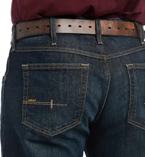 Miniatura 5 de Ariat Rebar M4 Relaxed DuraStretch - Jeans básicos de corte de bota para hombre, Carbine