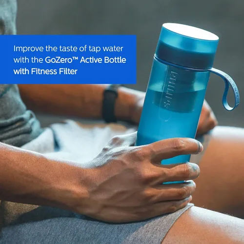 Miniatura 6 de PHILIPS Water GoZero - Botella de agua activa sin BPA con filtro de agua de río/lago/manantial para senderismo, campamento y fitness, filtro de agua