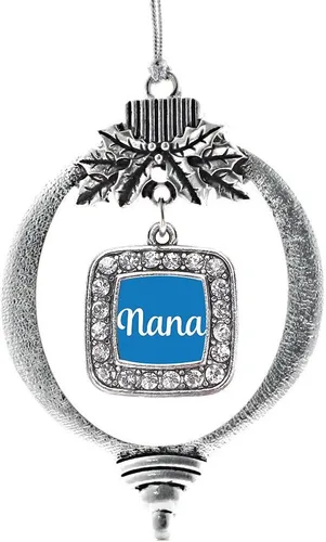 Miniatura 30 de Inspired Silver - Nana púrpura - Adorno de Navidad plateado - Adorno cuadrado para árbol de Navidad con circonita cúbica - Decoración colgante