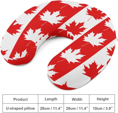 Miniatura 2 de Almohada de cuello de hoja de arce canadiense, almohada lavable suave en forma de U para viajes de oficina en casa