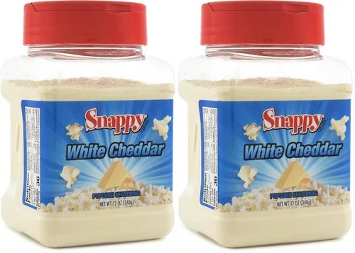 Miniatura 6 de Snappy Condimento para palomitas de maíz con queso cheddar blanco, 12 onzas, distintivo mezclador de sabor cremoso, sin MSG añadido