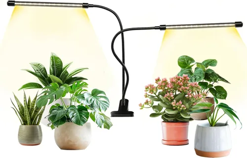 Miniatura 31 de iPower 21 Luz LED de Crecimiento con Espectro Completo para Plantas de Interior, Cuello de Cisne Ajustable, 3 Modos de Luz y 10 Niveles Regulables