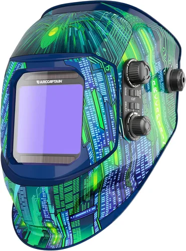 Miniatura 14 de ARCCAPTAIN Casco de Soldadura con Pantalla de Visualización Grande de 3.94"X3.66" Color Verdadero Oscurecimiento Automático Alimentado por Energía
