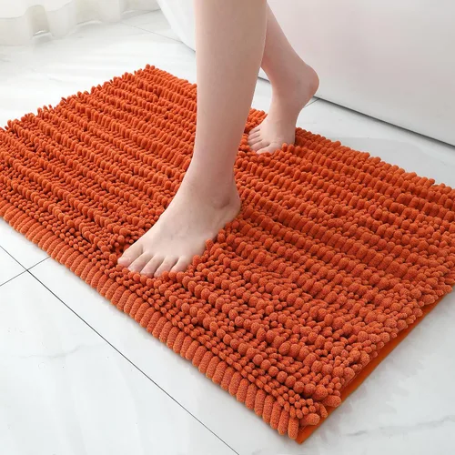 Miniatura 34 de FLOLEOPA Alfombras de Baño de Microfibra de Felpa Suave, Alfombras de Baño Absorbentes Antideslizantes Lavables a Máquina, Tapetes de Baño para Beige