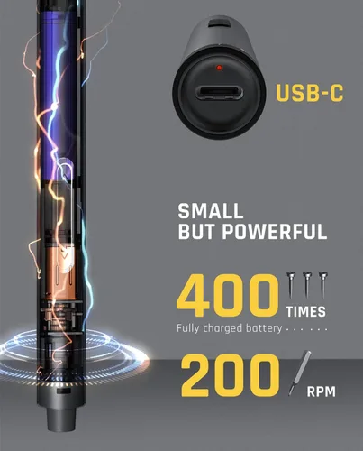 Miniatura 9 de Fanttik Mini destornillador eléctrico E1 Pro con 24 puntas magnéticas y mini destornillador eléctrico E1 MAX con 50 puntas magnéticas