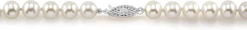 Miniatura 2 de The Pearl Source Juego de collar de perlas cultivadas Akoya de oro de 14 quilates de 6.5 a 0.276in de longitud de princesa para mujer, Perla, Perla