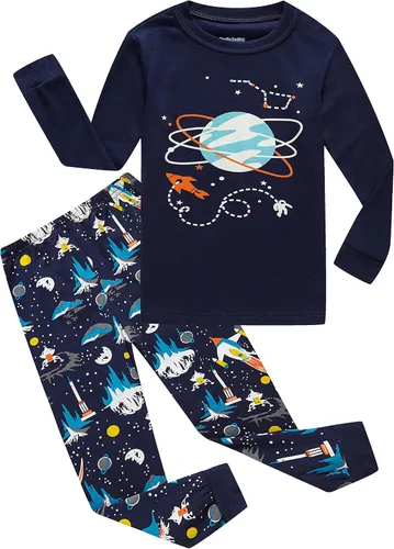 Miniatura 25 de Family Feeling - Pijamas para niños y niños pequeños, conjunto de pijamas de 2 piezas, ropa para dormir de 100 % algodón