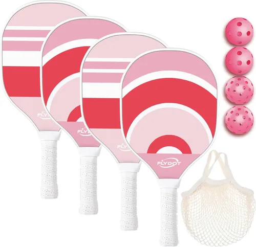 Miniatura 11 de Juego de 4 palas de pickleball, aprobadas por USAPA, 4 pelotas de pickleball para interiores y exteriores, bolsa de transporte, 4 toallas