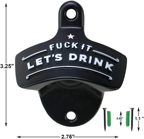 Miniatura 2 de Abrebotellas montado en la pared, divertido abridor de botellas de Navidad para hombres, padres, amantes de la cerveza, novedad para cumpleaños, día