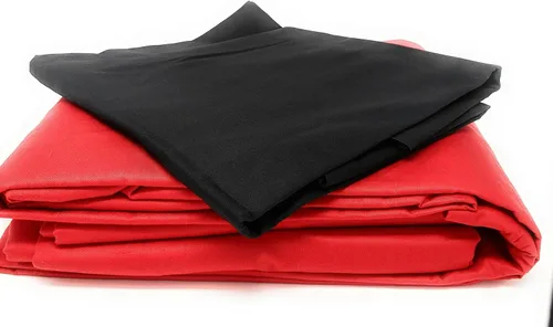 Miniatura 4 de Tache - Juego de sábanas de 4 piezas de algodón suave, fresco y transpirable, color rojo brillante y negro, tamaño King Negro y rojo