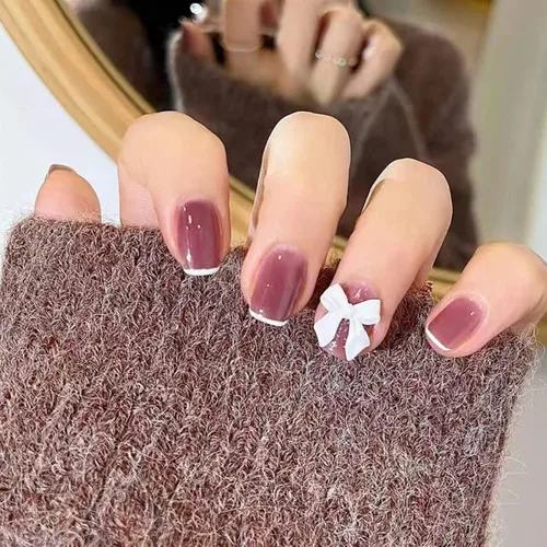 Miniatura 43 de LIGHT RAIN - Uñas a presión de longitud media, con diseño de galaxia Andromeda, uñas postizas de gel, reutilizables, de lujo, de siete capas