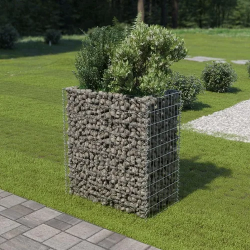Gabion cama elevada, cestas de gaviones, camas de jardín galvanizadas, gaviones, pared de gaviones, alta capacidad de carga, acero galvanizado 35.4
