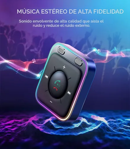 Miniatura 7 de JOYROOM Adaptador AUX Bluetooth 6.0 para automóvil, cancelación de ruido de micrófonos duales, Plug and Play, botón multifunción, adaptador de audio