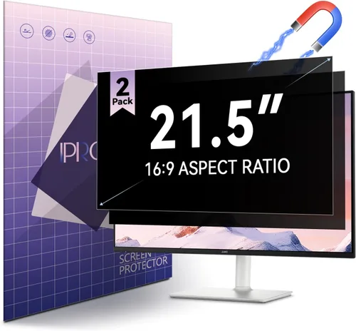 Paquete de 2 pantallas magnéticas de privacidad de 21.5 pulgadas para monitor de computadora de 16:9, a presión, extraíble, de 21 pulgadas,