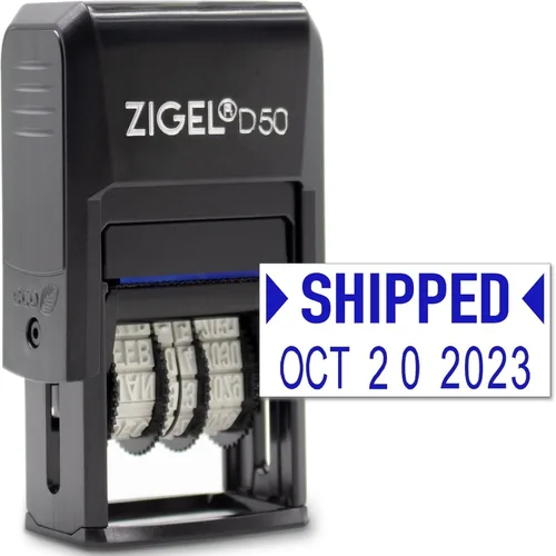 Miniatura 17 de ZIGEL Sello de Fecha D50 con Pagado - Sello de Fecha Autoentintado - Azul/Rojo