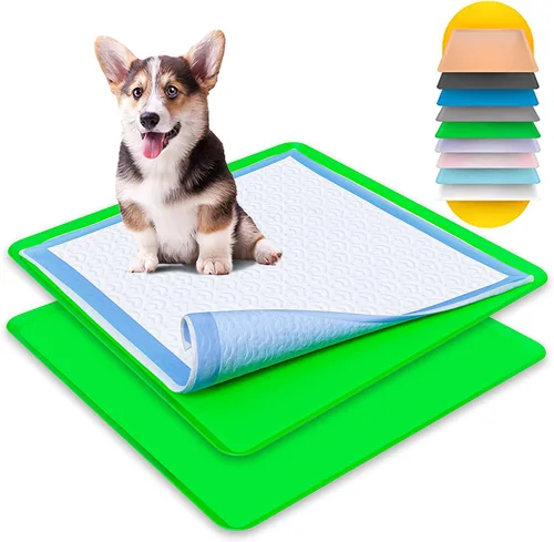 Miniatura 10 de TidyFriend - Bandeja para almohadillas de entrenamiento de 24 x 24 pulgadas, soporte de silicona para almohadillas de entrenamiento para cachorros