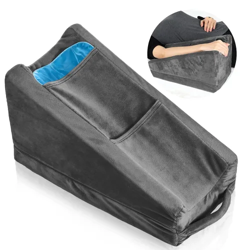 Miniatura 13 de Almohada de elevación de brazo Buryeah con 2 bolsillos, almohada de apoyo ergonómico suave para codo, cuña de descanso de brazo, regalos para brazo