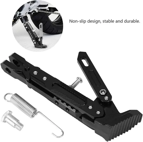 Miniatura 7 de Soporte para motocicleta, accesorios de motocicleta Modificado CNC Trípode ajustable Kickstand Soporte lateral