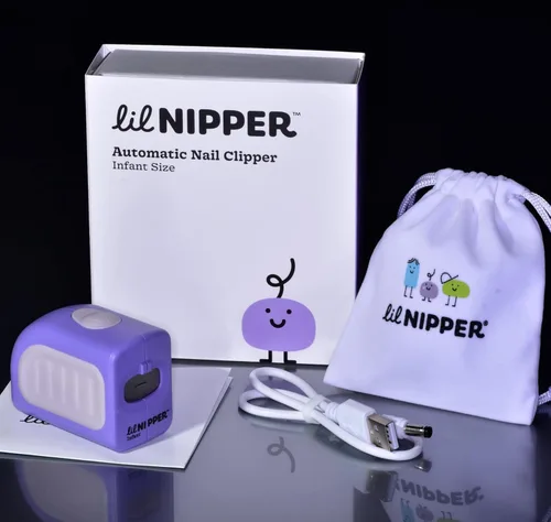Lil Nipper - Cortador de uñas eléctrico para bebés, seguro para bebés y niños pequeños, recargable y suave para recién nacidos a 5 años, regalo