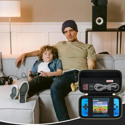 Miniatura 7 de Supmay Funda de transporte compatible con WELLST·G Juego de mano para niños, 220 videojuegos retro precargados, soporte de almacenamiento portátil