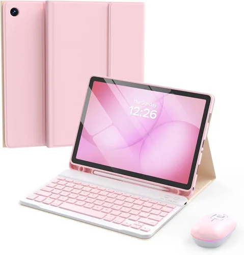 Miniatura 11 de Funda para Samsung Galaxy Tab A9/A11 Plus con teclado, para A9+ 2023/A11+ 2025 11 pulgadas, funda para tableta con teclado inalámbrico desmontable
