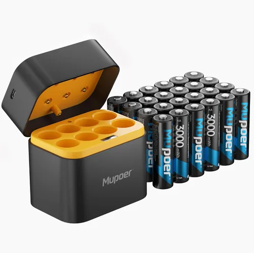 Miniatura 19 de Baterías AA recargables con caja, baterías de litio de 3600 mWh, AA de 1.5 V, 4 unidades, batería doble A, recargable, iones de litio de larga