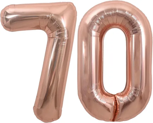 Miniatura 76 de TONIFUL 40 Inch Pastel Blue Number 8 Foil Balloons Large Mylar Foil Digital 8 Balloons for 8th Birthday, Gender Neutral Party, Baby Shower, Oro rosa