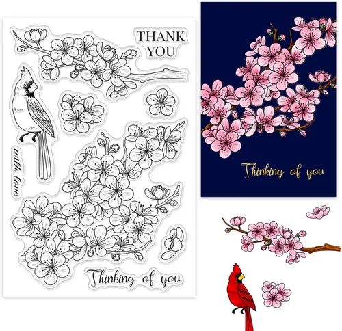 Miniatura 11 de ORIGACH Sellos transparentes de margaritas, sellos de silicona transparente floral para hacer tarjetas, álbumes de recortes, decoración de álbumes