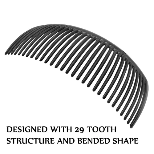 Miniatura 3 de SourceTon - Paquete de 6 peines franceses, peines laterales de plástico con 29 dientes, peines de clip para el cabello para accesorios de cabello