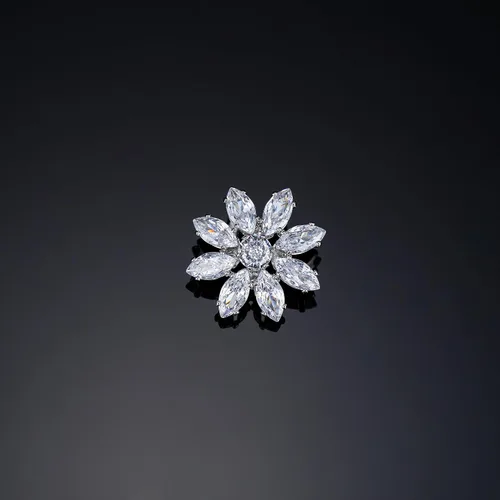 Miniatura 3 de 4 piezas de botones de diamantes de imitación plateados, adornos de cristal para ropa, joyería, decoración DIY para boda nupcial (Brillo blanco)