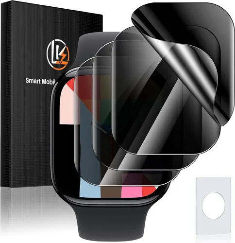 Miniatura 10 de LK Pack de 6 para Apple Watch 41mm / 40mm Protector de Pantalla (Series 8 & 7 & 6) [Película Flexible Mejorada] Auto-reparable, Protector de Azul