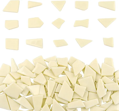 Miniatura 25 de Youway Style Azulejos de mosaico para manualidades a granel, piezas de vidrio de mosaico roto de 7.05 oz para manualidades de mosaico de jardín