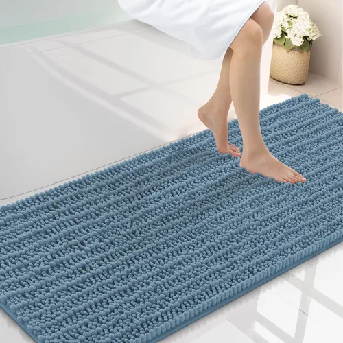 Miniatura 47 de Smiry Alfombras de Baño 24x16 pulgadas, Alfombras de Baño de Chenilla Extra Suaves y Absorbentes, Respaldo de Goma Antideslizante, Lavable a Máquina