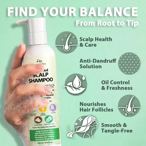 Miniatura 3 de Champú antifúngico para la foliculitis y dermatitis seborreica: tratamiento para la psoriasis del cuero cabelludo, alivio de la caspa y picazón