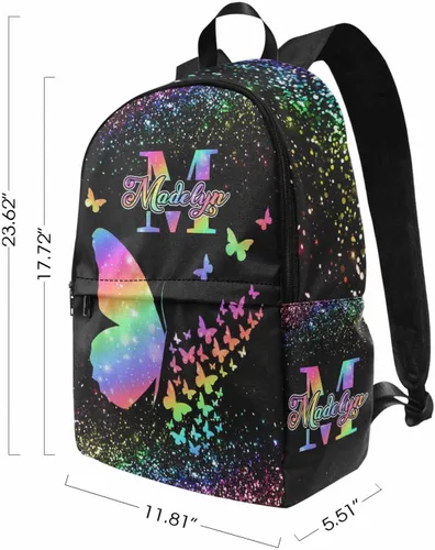 Miniatura 213 de Texto personalizado Elefante desgaste gafas mochila mochila mochila casual Daypack bolsa para mamá niñas, color86-4, Mochilas Daypack