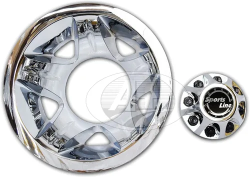 Miniatura 5 de Juego de simulador de rueda cromada ABS de 17 "para Chevy GMC Silverado 3500 2008 ~ 2010