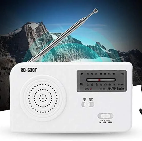 Miniatura 2 de Radio FM solar portátil, linterna LED de emergencia multifuncional de 3 vías, radio FM/AM y cargador de teléfono celular, perfecto para exteriores