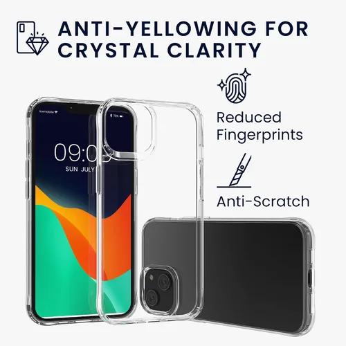 Miniatura 6 de kwmobile Juego de fundas transparentes 5 en 1 compatibles con Apple iPhone 13, incluye protectores de pantalla y cámara, transparente