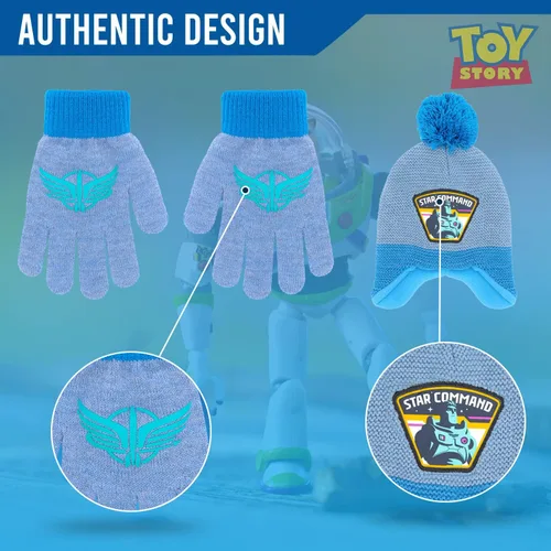 Miniatura 5 de Toy Story - Bufanda de invierno y guantes de nieve para niños y niñas, juego de 3 piezas, lindo y cálido para exteriores, incluye caja de regalo