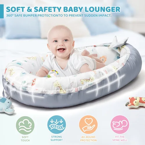 Miniatura 13 de Tapete de juego para bebé, tapete de gimnasio 7 en 1 para desarrollo sensorial y motor, lavable y portátil, tapete de actividad de tiempo boca abajo