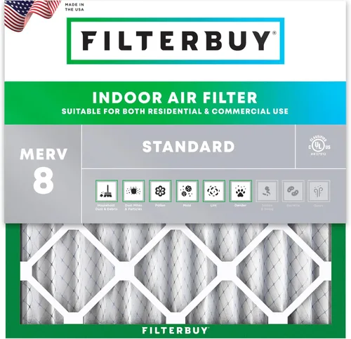 Miniatura 19 de Filterbuy - Filtro de aire MERV 8 de 8x14x1, defensa esencial contra el polvo y las alergias (1 unidad), filtros plisados electrostáticos
