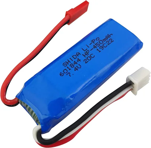 Miniatura 2 de sea jump Batería de litio de 7.4 V 450 mAh para wltoys K969 K979 K989 K999 P929 P939 284131 de alta velocidad con control remoto para coche